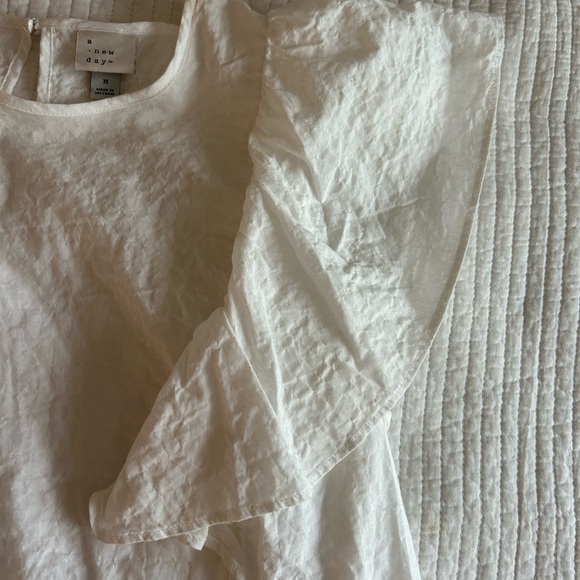 White Ruffled Top - Picture 4 of 4